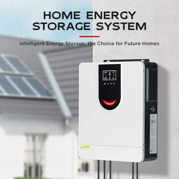 Solar hybrid on/off grid inverter all-in-one 1KW - 10KW pure sine wave home inverter, MPPT, wifi connect, charge protection - Image 3