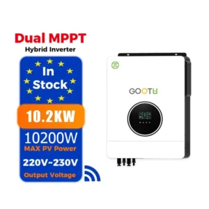 GOOTU 8.2KW 160A MPPT Hybrid Solar Inverter Mppt 450VDC Dual Output Solar Charger Inverter 48v 220V For Max 150VDC Input
