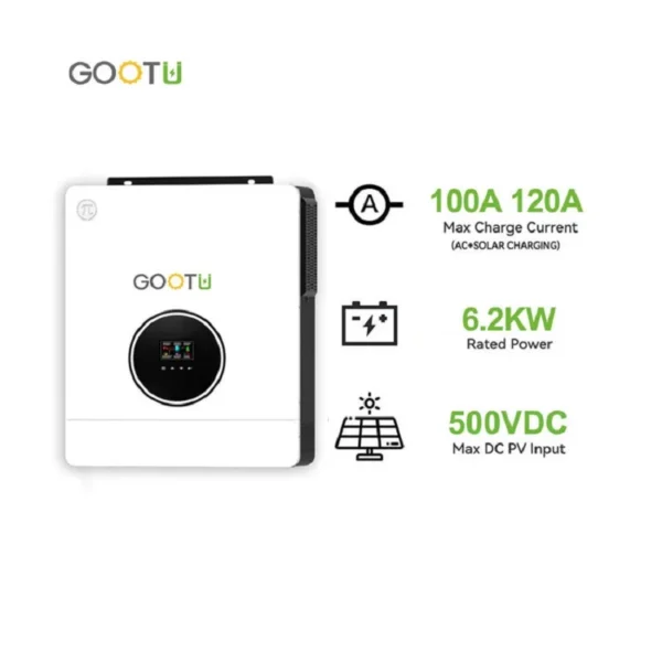 GOOTU 8.2KW 160A MPPT Hybrid Solar Inverter Mppt 450VDC Dual Output Solar Charger Inverter 48v 220V For Max 150VDC Input - Image 4
