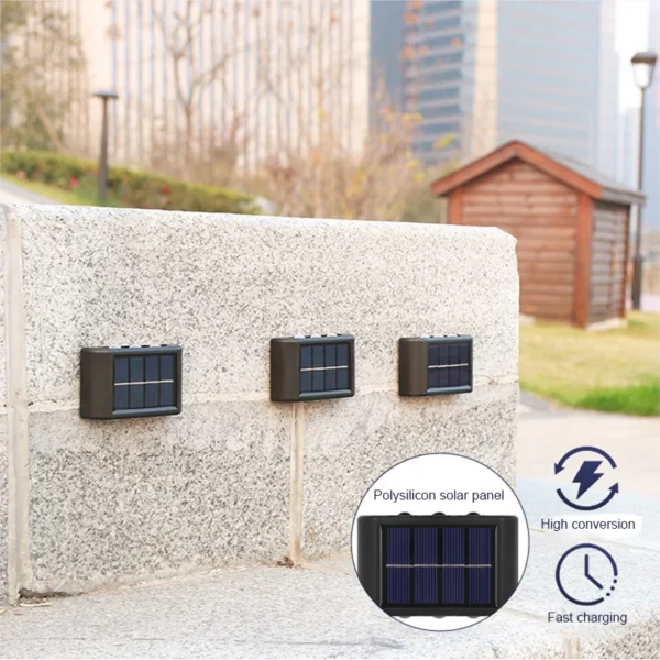 8/10/12/16LED Solar LED Light Waterproof Garden Decor Lamps For Balcony Yard Street Landscape Wall Light Outdoor Solar Lamp - Image 3
