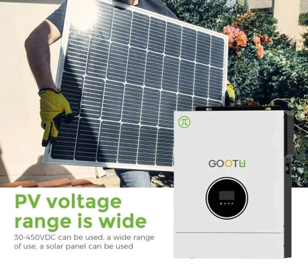 GOOTU 1.5KW 1.6KW 3KW Hybrid Solar Inverter Off Grid Inverter 12/24V Pure Sine Wave Inverter 220VAC with MPPT 80A - Image 3