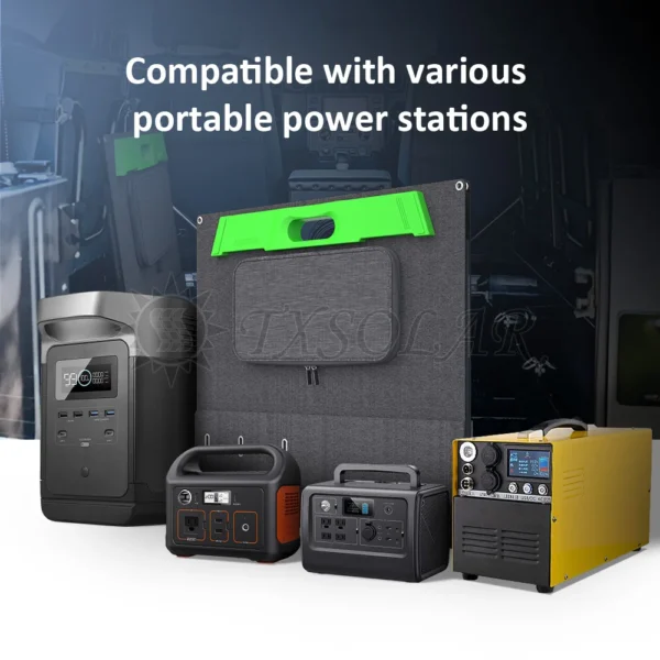 100W-400W Lightweight integrated ETFE foldable solar panel 12v battery energy storage solar equipped with USB Type-C - Image 5