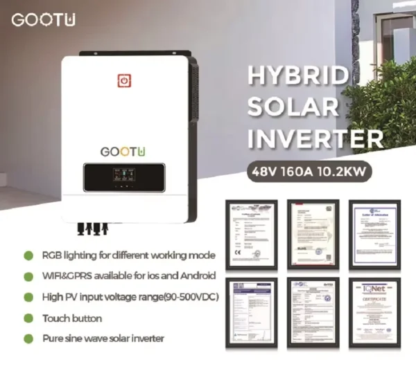 4.2KW Hybrid Solar Inverter 120A Max PV 500VDC Dual Output MPPT Solar Charger Inverter Input On/Off-Grid - Image 2