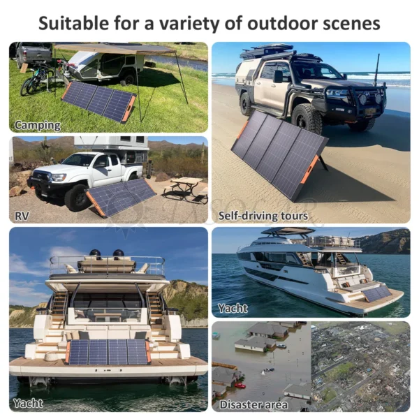 lightweight Outdoor portable 100W-400W folding solar panel kit 12V24V RV energy storage power Flexible foldable solar panel kit - Image 4