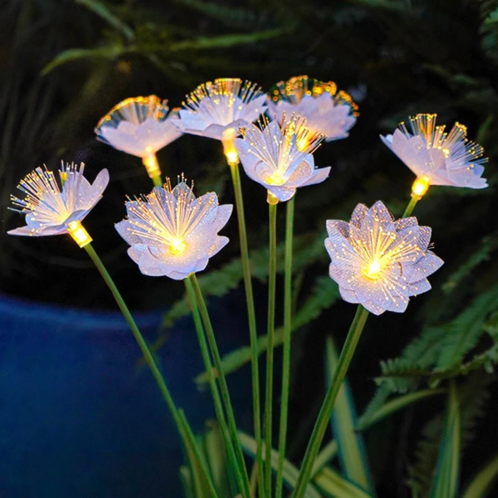 Solar Fiber Optic Flower Garden Light – Waterproof Outdoor Decoration إنارة زهور شمسية للحدائق مقاومة للماء - Image 4