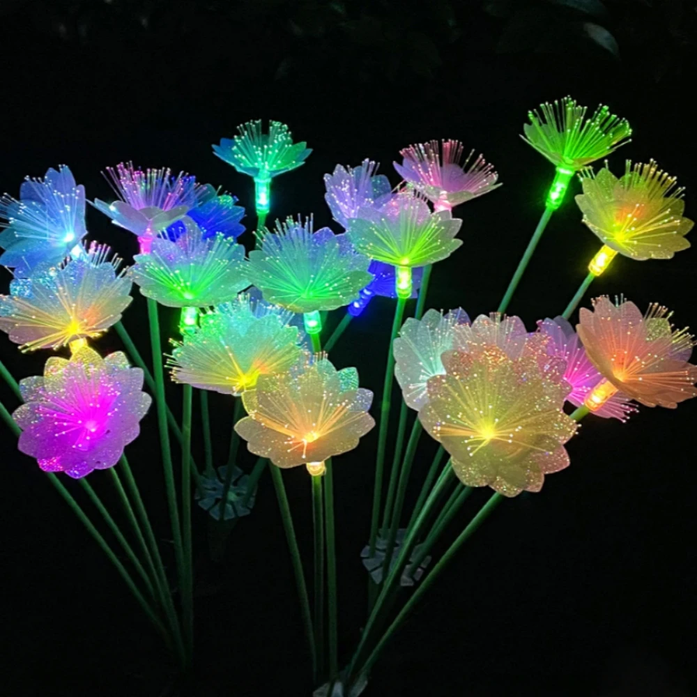Solar Fiber Optic Flower Garden Light – Waterproof Outdoor Decoration إنارة زهور شمسية للحدائق مقاومة للماء - Image 5