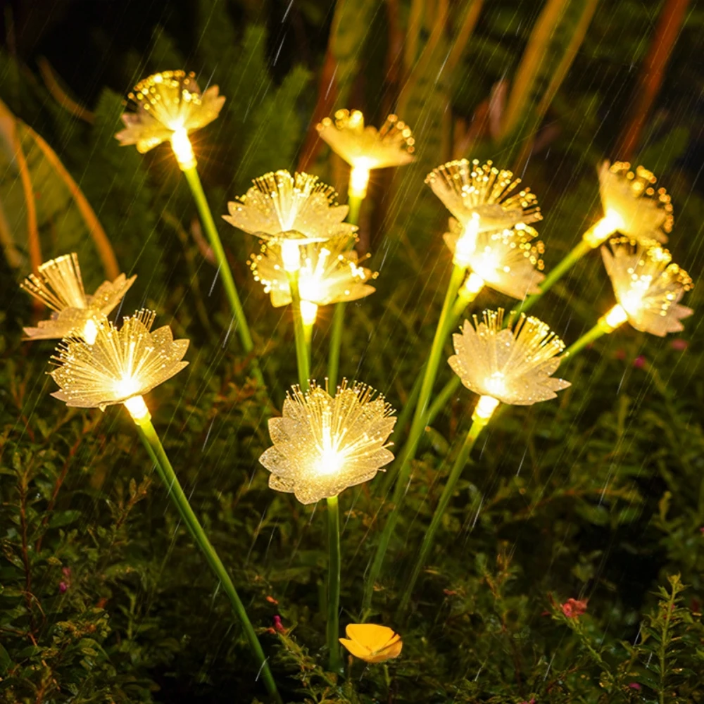 Solar Fiber Optic Flower Garden Light – Waterproof Outdoor Decoration إنارة زهور شمسية للحدائق مقاومة للماء